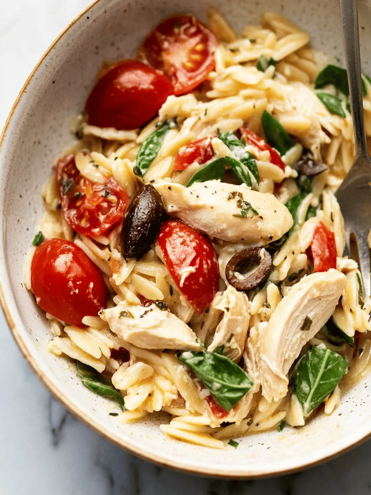 Mediterranean Chicken Orzo