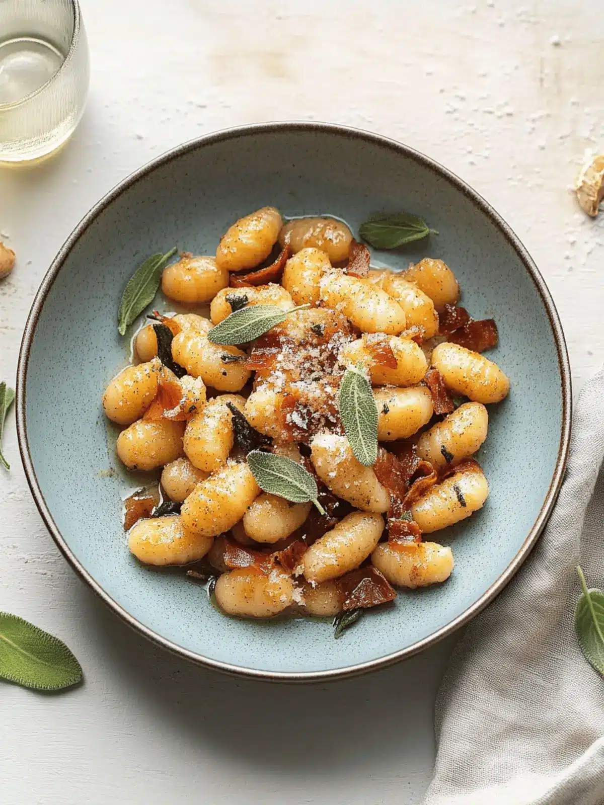 Crispy Gnocchi with Brown Butter, Sage and Prosciutto