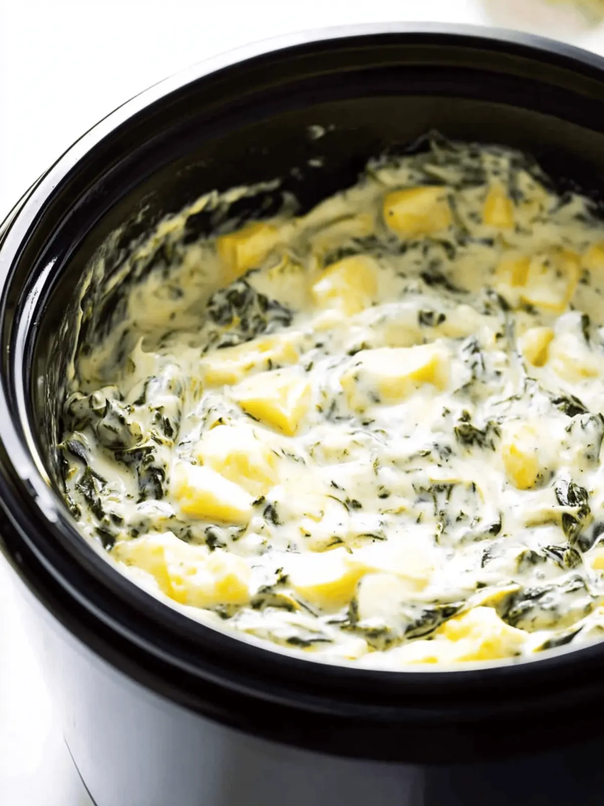CROCKPOT SPINACH ARTICHOKE DIP