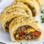 Garlic Butter Beef Cheeseburger Rollups