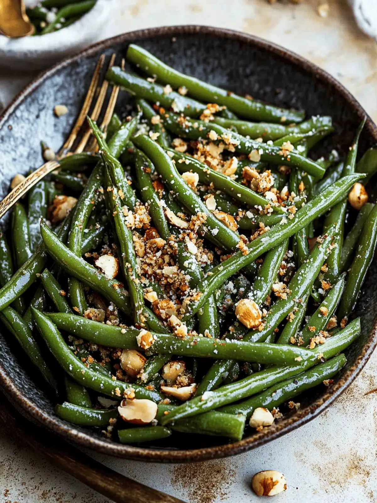 Browned Butter Green Beans with Hazelnut Dukkah