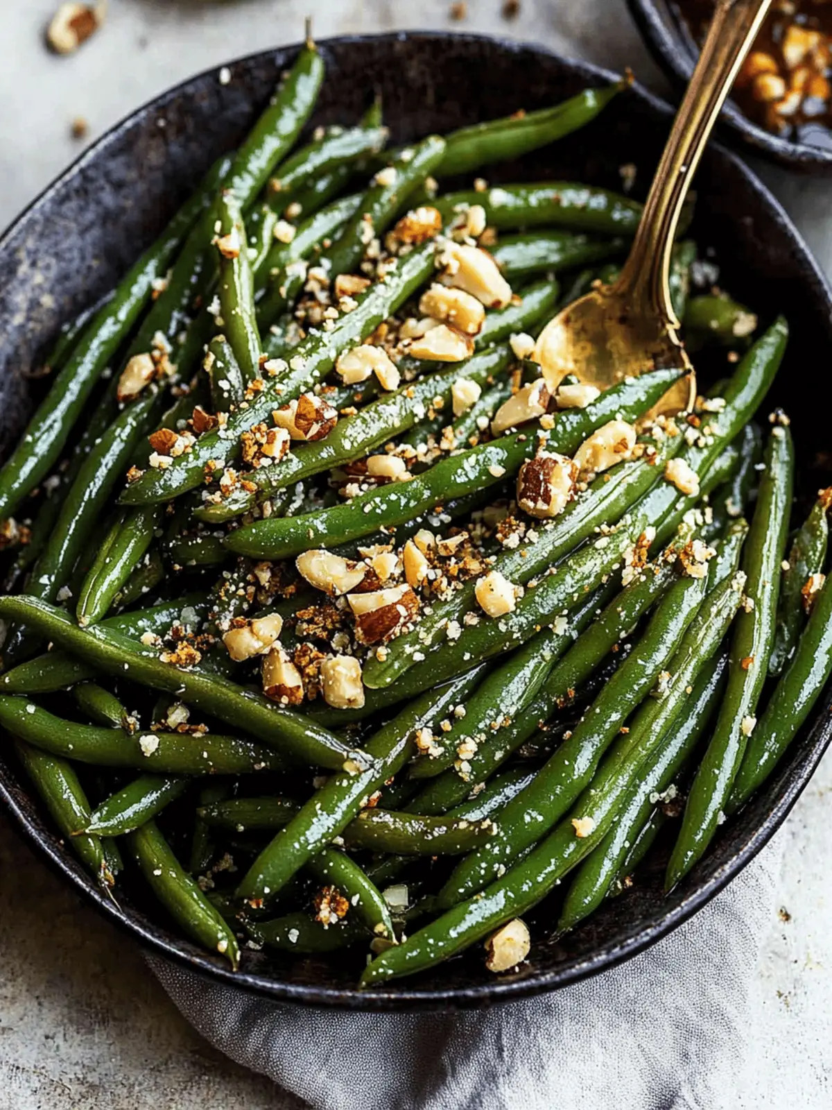 Browned Butter Green Beans with Hazelnut Dukkah