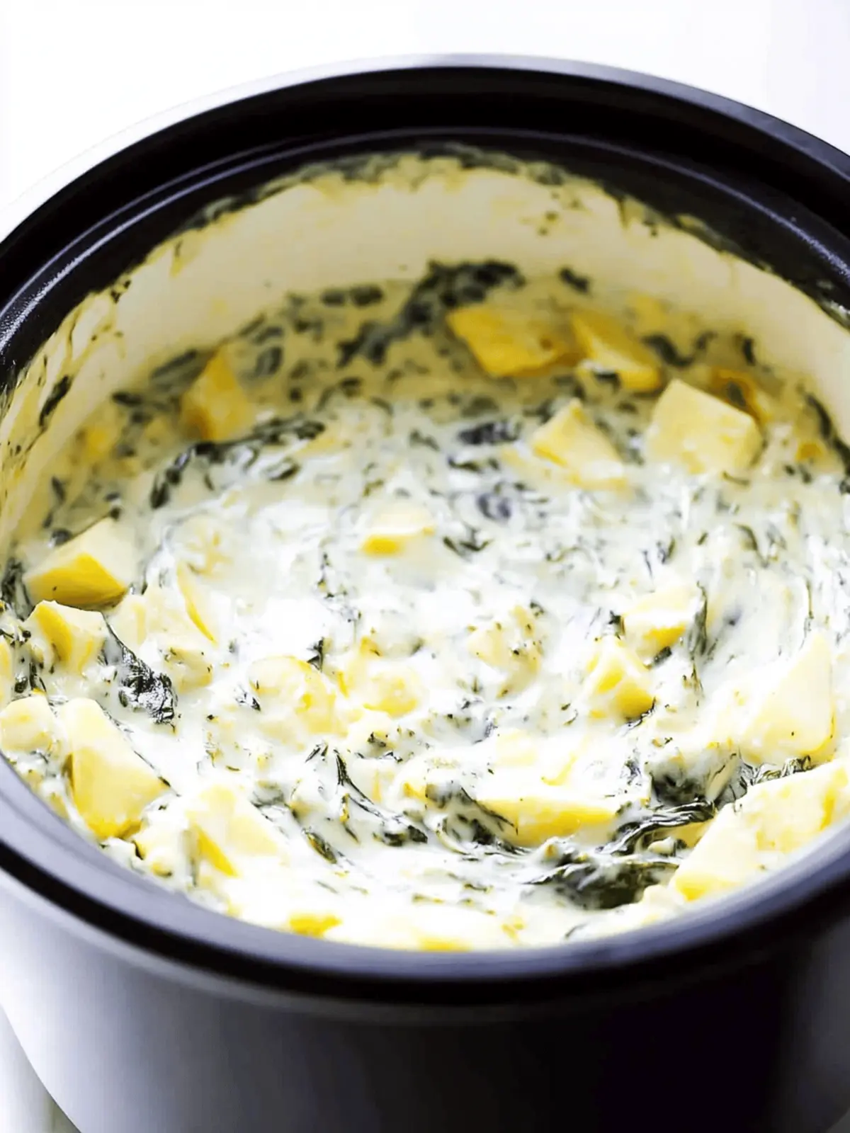 CROCKPOT SPINACH ARTICHOKE DIP