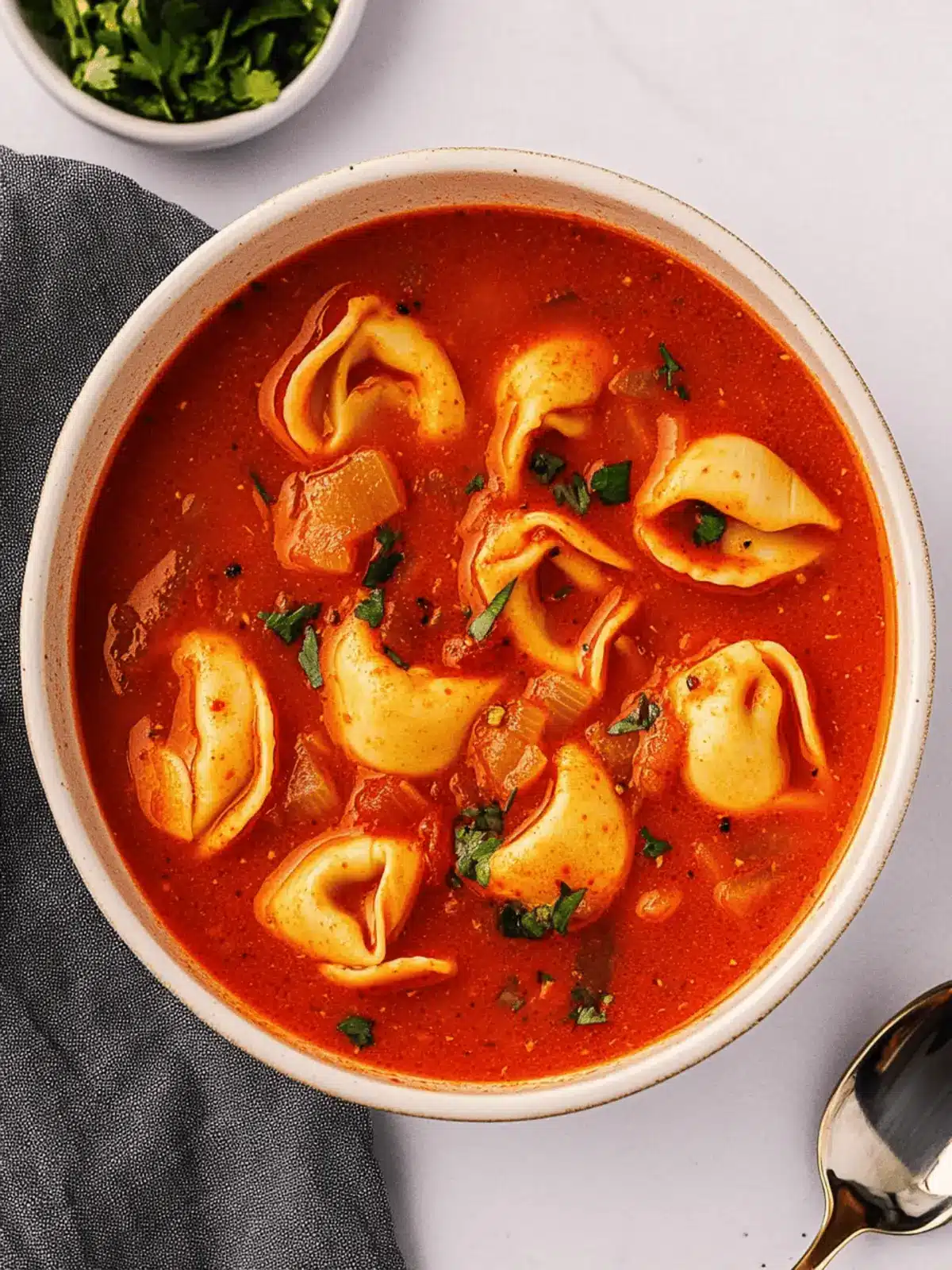 Spicy Gochujang Tortellini Soup