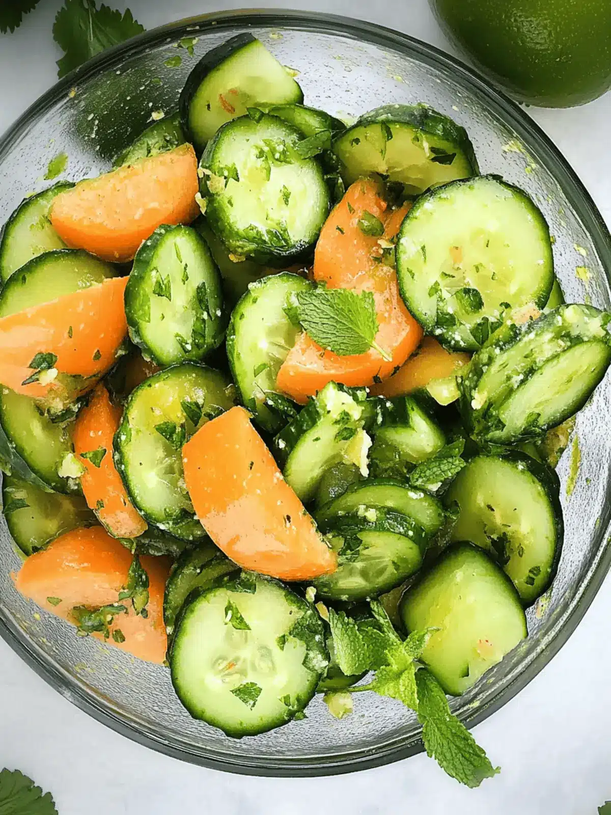 Honey Lime Cucumber Salad